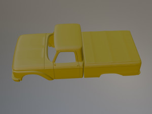 Classic American custom truck 66 year model Printable Car Body Modelo de Impressão 3D