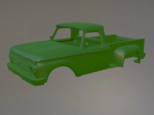 Классический американский грузовик Flareside, 66-летняя модель, кузов для печати 3D Принт Модель