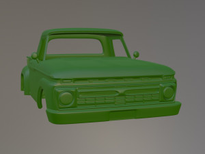 Classic American Flareside truck 66 year model Printable Car Body Modelo de Impressão 3D