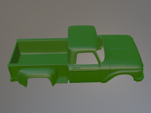 Classic American Flareside truck 66 year model Printable Car Body Modelo de Impressão 3D