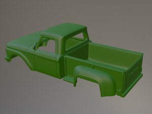 Classic American Flareside truck 66 year model Printable Car Body Modelo de Impressão 3D