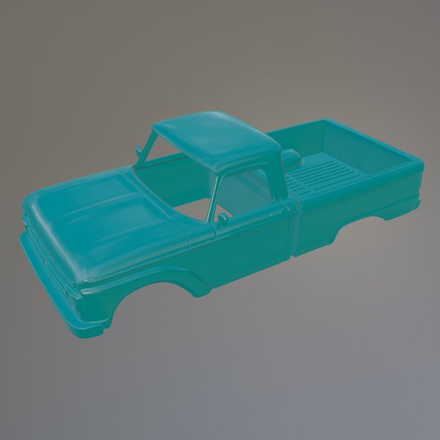 Classic American Styleside truck 66 year model Printable Car Body 3D Druckmodell .c4d .max .obj .3ds .fbx .stl .blend 