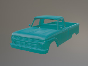 Classic American Styleside truck 66 year model Printable Car Body 3D Druckmodell
