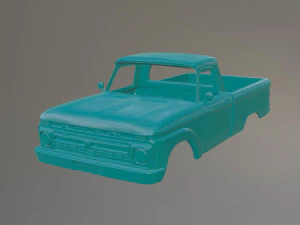 Classic American Styleside truck 66 year model Printable Car Body 3D Print Model