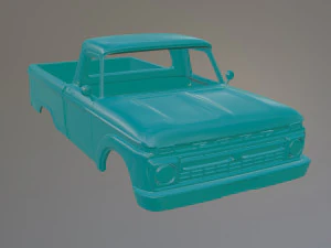 Classic American Styleside truck 66 year model Printable Car Body 3D Print Model