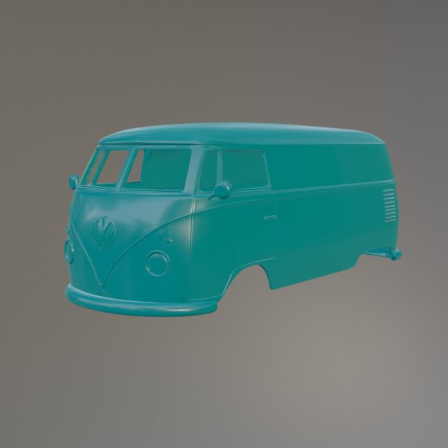 Volkswagen T1 Van Modèles 3D en vedette .c4d .max .obj .3ds .fbx .stl .blend 