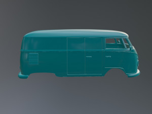 Volkswagen T1 Van Modèles 3D en vedette
