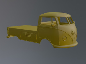 Volkswagen T1 Pickup 3Dプリントモデル