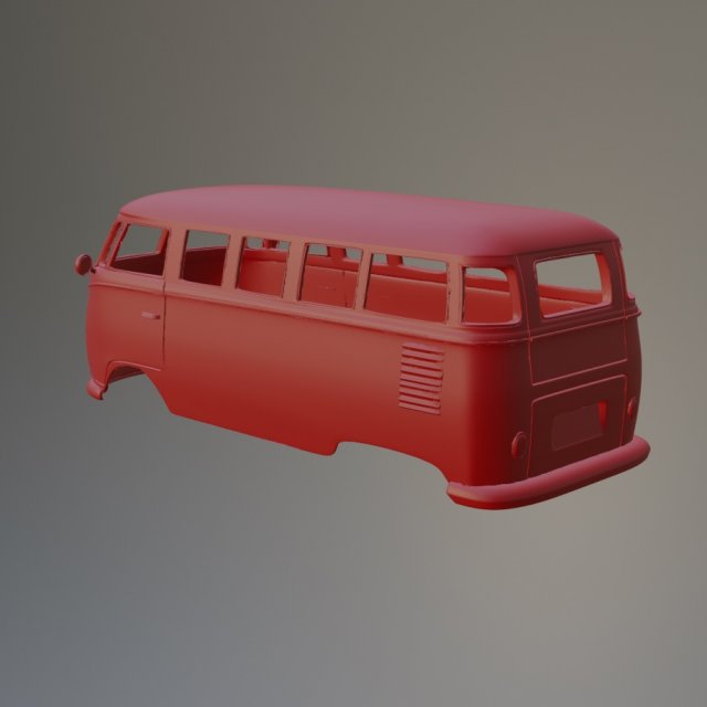 Volkswagen T1 Bus 3D Print Model in Vehicle 3DExport