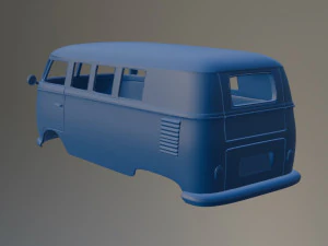 Volkswagen T1 Bus 3D Print Model