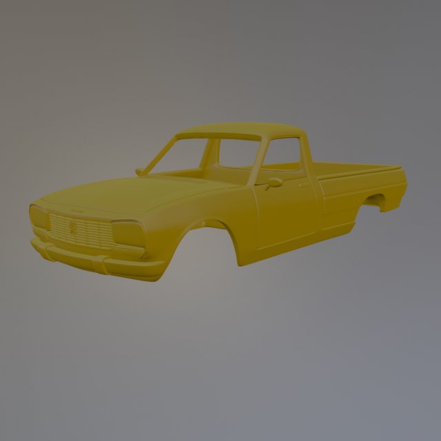 Peugeot 504 Pickup 3D-printmodel .c4d .max .obj .3ds .fbx .stl .blend 