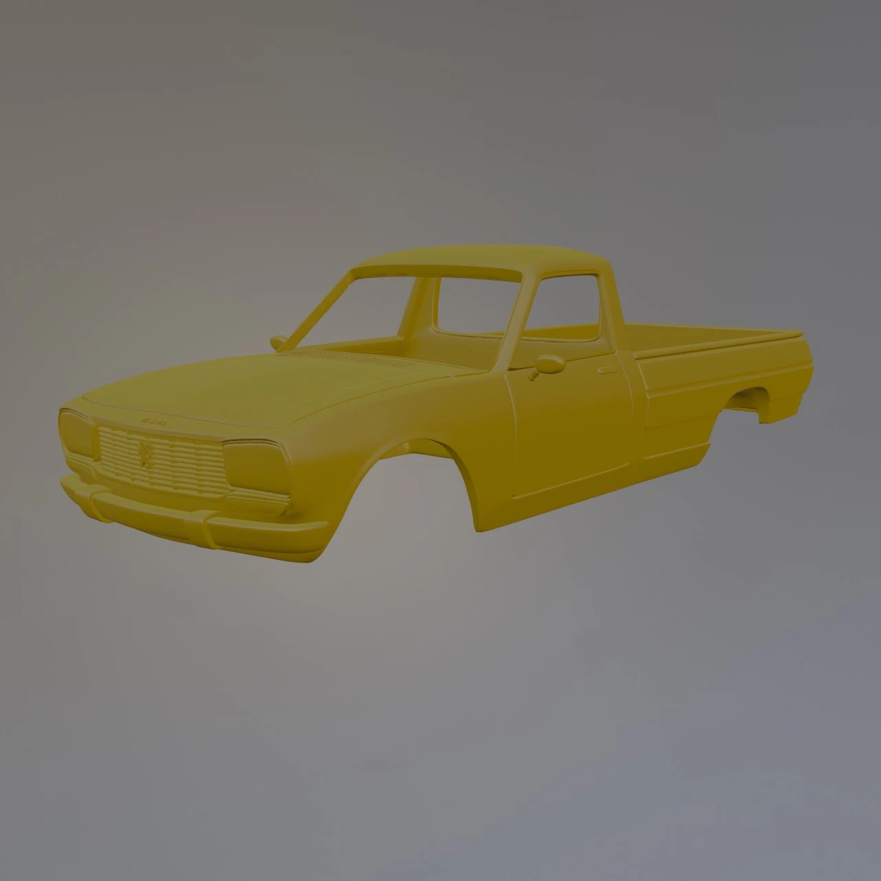 Peugeot 504 Pickup 3D Print Model .c4d .max .obj .3ds .fbx .stl .blend