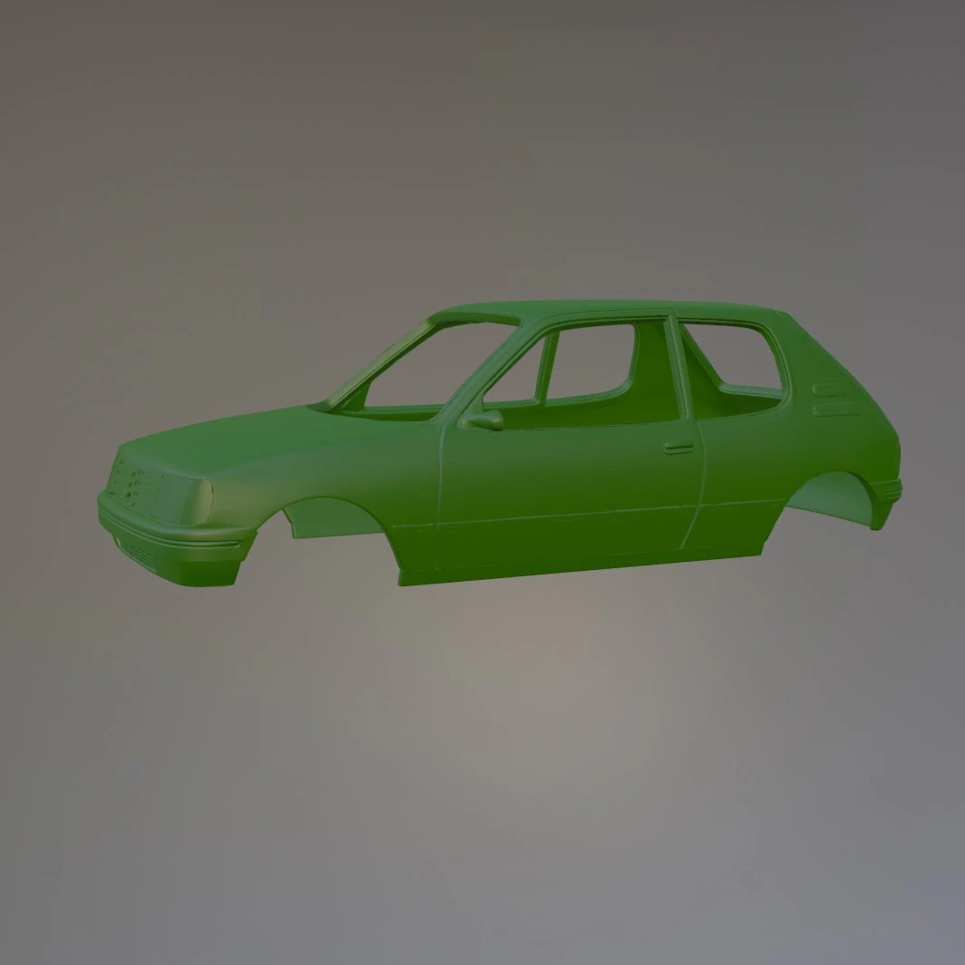 Peugeot 205 3D Print Model .c4d .max .obj .3ds .fbx .stl .blend
