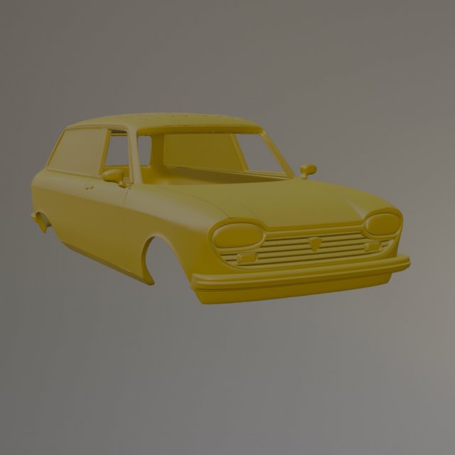 Peugeot 204 Fourgonette 3D 打印模型 .c4d .max .obj .3ds .fbx .stl .blend 