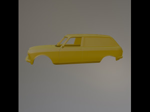 Peugeot 204 Fourgonette 3D 打印模型