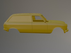 Peugeot 204 Fourgonette 3D 打印模型