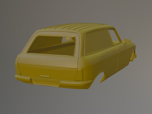 Peugeot 204 Fourgonette 3D 打印模型