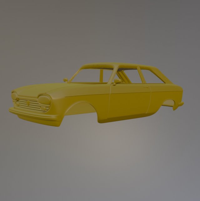 Peugeot 204 Coupe 3D Print Model .c4d .max .obj .3ds .fbx .stl .blend 