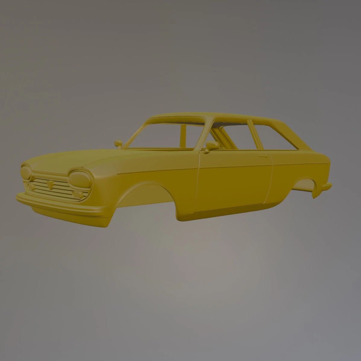Peugeot 204 Coupe 3D Print Model .c4d .max .obj .3ds .fbx .stl .blend 
