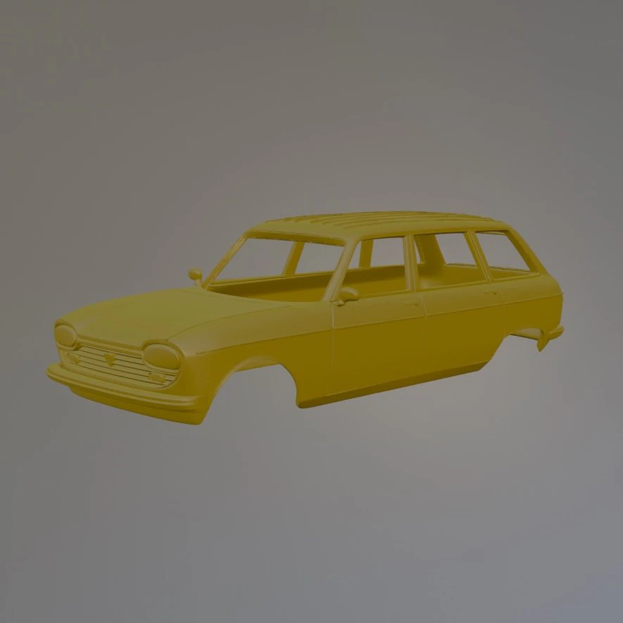Peugeot 204 Break 3D Print Model .c4d .max .obj .3ds .fbx .stl .blend 