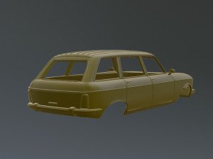 Peugeot 204 Break 3Dプリントモデル