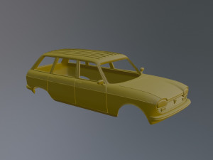 Peugeot 204 Break 3Dプリントモデル