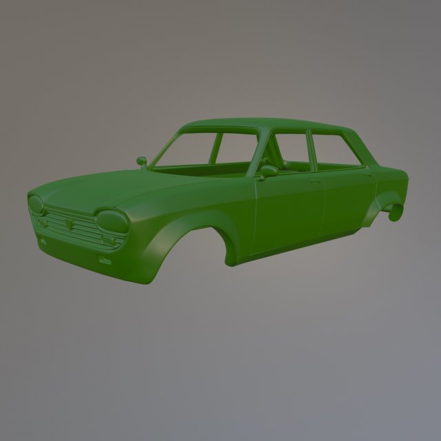 Peugeot 204 Berline Custom 3Dプリントモデル .c4d .max .obj .3ds .fbx .stl .blend 