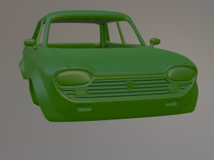 Peugeot 204 Berline Custom 3Dプリントモデル