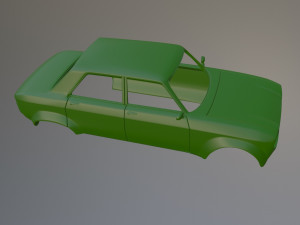 Peugeot 204 Berline Custom 3Dプリントモデル