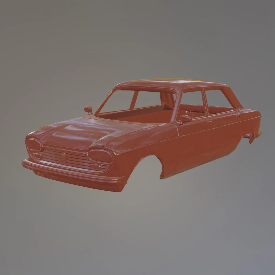 Peugeot 204 Berline 3D Print Model .c4d .max .obj .3ds .fbx .stl .blend