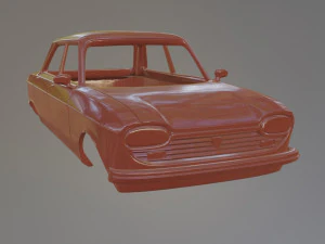 Peugeot 204 Berline 3D Print Model
