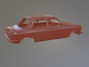 Peugeot 204 Berline Model Cetak 3D