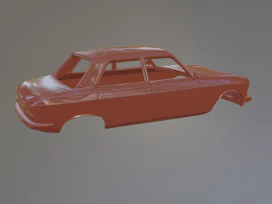 Peugeot 204 Berline 3D Print Model
