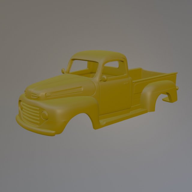 1948 Classic American Truck 3D प्रिंट मॉडल .c4d .max .obj .3ds .fbx .stl .blend 