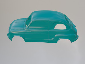 Fiat 600 Hardt Top 3D प्रिंट मॉडल