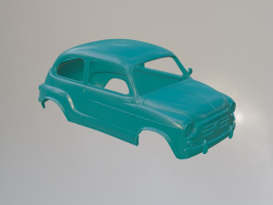 Fiat 600 Hardt Top 3D प्रिंट मॉडल