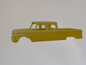 1966 Classic american pickup crew cab 3D Print Model