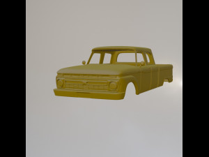 1966 Classic american pickup crew cab 3D Print Model