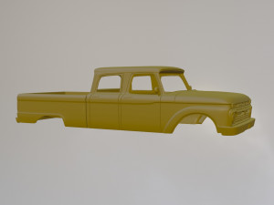 1966 Classic american pickup crew cab 3D Print Model