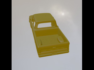 1966 Classic american pickup crew cab 3D Print Model