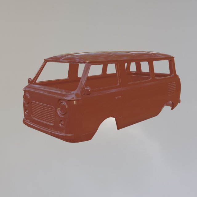 Fiat 600 T 3D Print Model .c4d .max .obj .3ds .fbx .stl .blend 