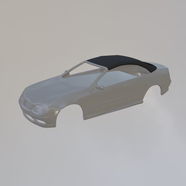 Mercedes Benz CLK w209 Cabrio 3Dプリントモデル .c4d .max .obj .3ds .fbx .stl .blend 