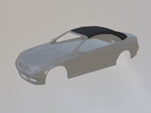 Mercedes Benz CLK w209 Cabrio 3D Print Model