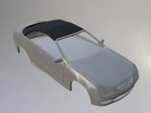Mercedes Benz CLK w209 Cabrio 3D Print Model