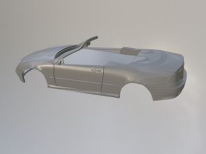 Mercedes Benz CLK w209 Cabrio 3Dプリントモデル