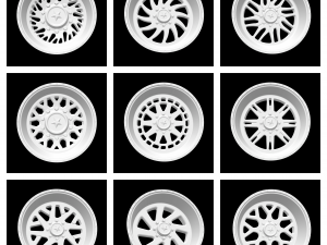 COLLECTION OF MORE THAN 150 DIFFERENT MODELS OF RIMS SCALABLE AND HOTWHEELS READY NEW FOR 2022 3D Print Model