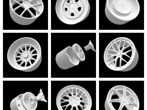 COLLECTION OF MORE THAN 150 DIFFERENT MODELS OF RIMS SCALABLE AND HOTWHEELS READY NEW FOR 2022 3D Print Model