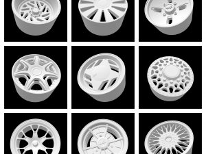 COLLECTION OF MORE THAN 150 DIFFERENT MODELS OF RIMS SCALABLE AND HOTWHEELS READY NEW FOR 2022 3D Print Model