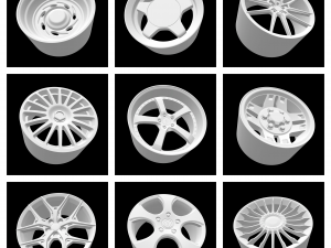 COLLECTION OF MORE THAN 150 DIFFERENT MODELS OF RIMS SCALABLE AND HOTWHEELS READY NEW FOR 2022 3D Print Model