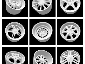 COLLECTION OF MORE THAN 150 DIFFERENT MODELS OF RIMS SCALABLE AND HOTWHEELS READY NEW FOR 2022 3D Print Model